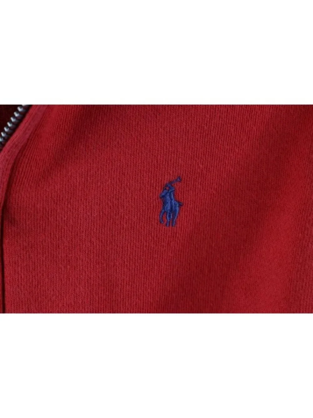 Vintage Ralph Lauren Boys Girls Toddler 4 4T Full Zip Hoodie Sweatshirt Red